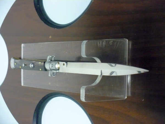 Frank Beltrame , italian stiletto , pugnale - 28 cm , corno di bufalo scuro, lama baionetta , modello FB 28/58B - 14