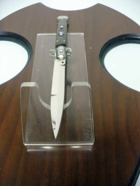 Frank Beltrame , italian stiletto , pugnale - 28 cm , corno di bufalo scuro,lama baionetta , modello FB 28/58B - 13