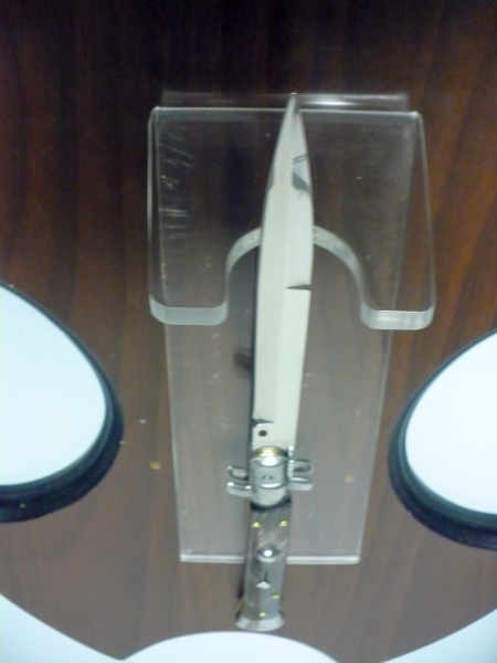 Frank Beltrame , italian stiletto , pugnale - 28 cm , corno di bufalo scuro, lama baionetta, modello FB 28/58B- 12