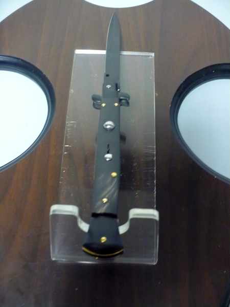 Frank Beltrame , italian stiletto , pugnale - 28 cm , corno di bufalo scuro,baionetta teflonata nero, modello FB 28/58B - 3