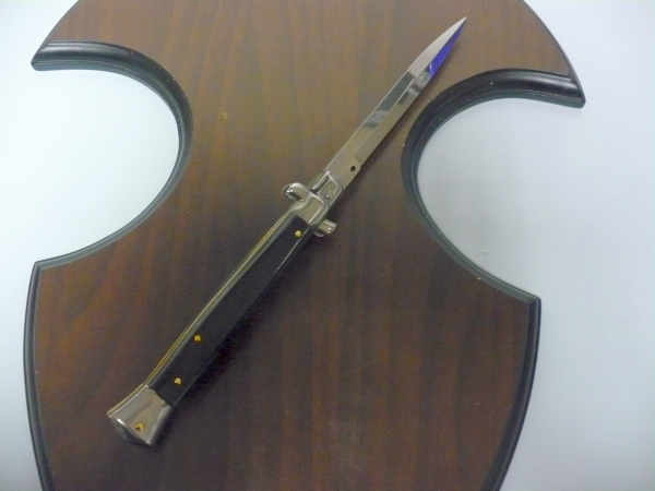 Frank Beltrame , italian stiletto , pugnale - 28 cm , corno di bufalo scuro,lama baionetta , modello FB 28/58B - 13