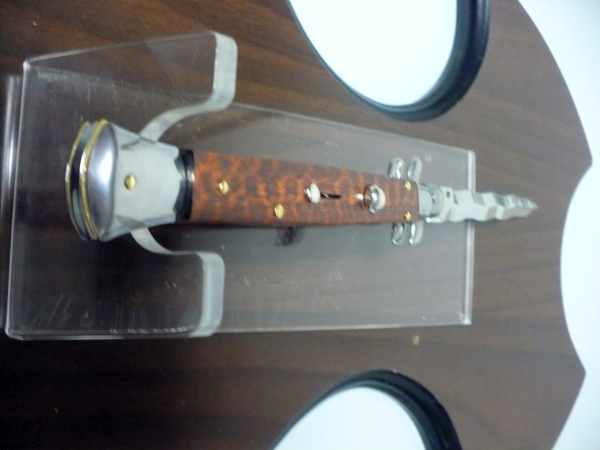 28 cm - STILETTO ITALIEN - legno di serpente / bois d'arbre serpent - lama baionetta - lame à baïonnette - FRANK BELTRAME - modello FB 28/89 B - 2 