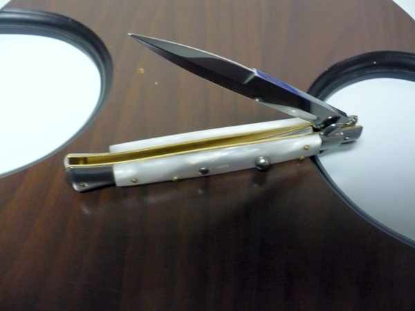 Frank Beltrame italian stiletto - 28 cm imitazione di madreperla - lama baionetta-modello FB 28/36B