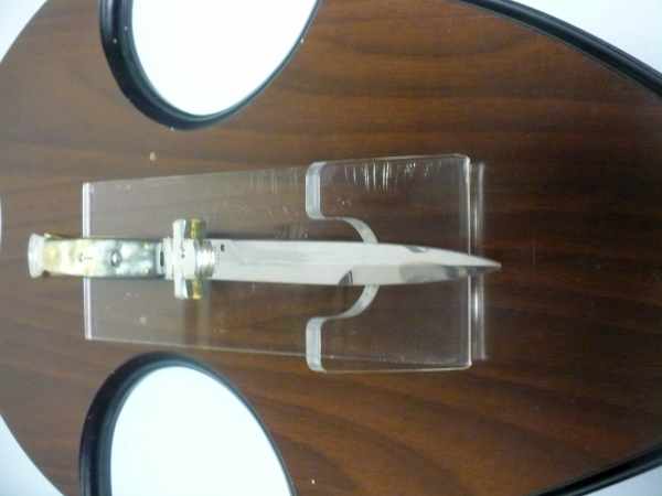 Italian stiletto - AGA Campolin - maltese / crociato - 28cm -corno di bufalo brasiliano / brazilian buffalo horn - 1