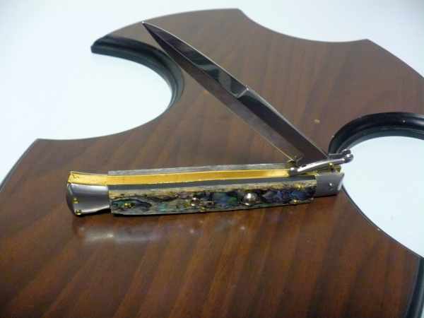 Swinguard Frank Beltrame - italian stiletto 28 cm - abalone - baionetta -  FB 550/96B - 3