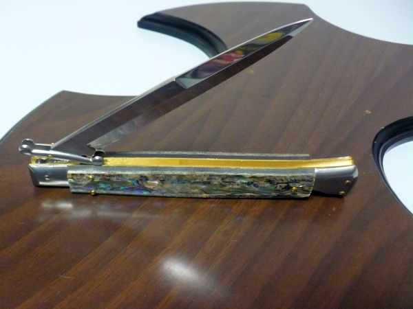 Swinguard Frank Beltrame - italian stiletto 28 cm - abalone - baionetta -  FB 550/96B - 3