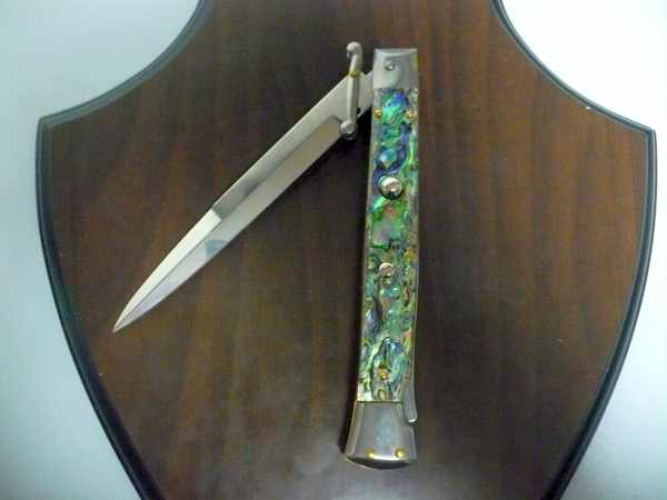 Swinguard Frank Beltrame - italian stiletto 28 cm - abalone - baionetta -  FB 550/96B - 3