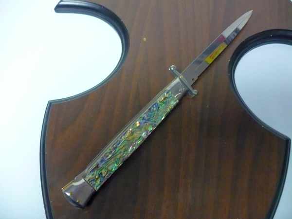 Swinguard Frank Beltrame - italian stiletto 28 cm - abalone - baionetta -  FB 550/96B - 3