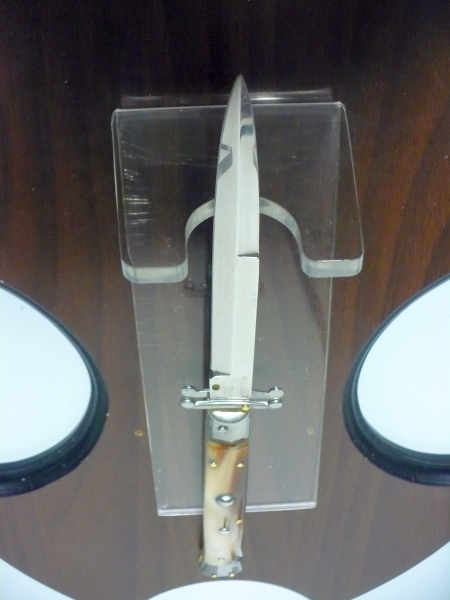 Swinguard Frank Beltrame - italian stiletto 28 cm - punta di corno di bufalo chiaro - lama baionetta  FB 550/48 - 3