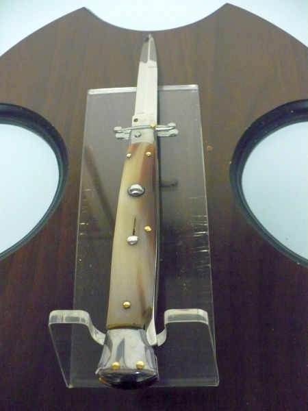 Swinguard Frank Beltrame - italian stiletto 28 cm - punta di corno di bufalo chiaro - lama baionetta  FB 550/48 - 3