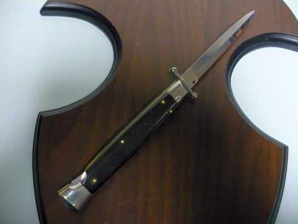 Swinguard Frank Beltrame - italian stiletto 28 cm -bufalo scuro , baionetta- FB 550/58B - 7