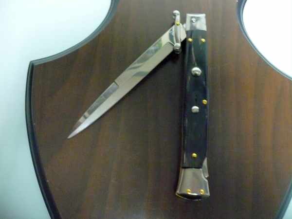 Swinguard Frank Beltrame - italian stiletto 28 cm -bufalo scuro , baionetta - FB 550/58B - 8