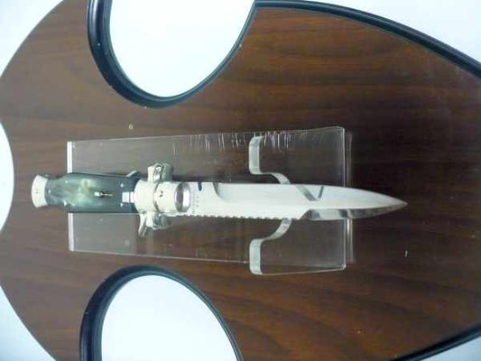 Black Widow  A.G.A. Campolin - italian stiletto 28 cm con guardia a croce maltese -bufalo brasiliano