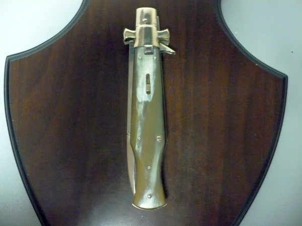 Black Widow  A.G.A. Campolin - italian stiletto 28 cm con guardia a croce maltese - bufalo chiaro