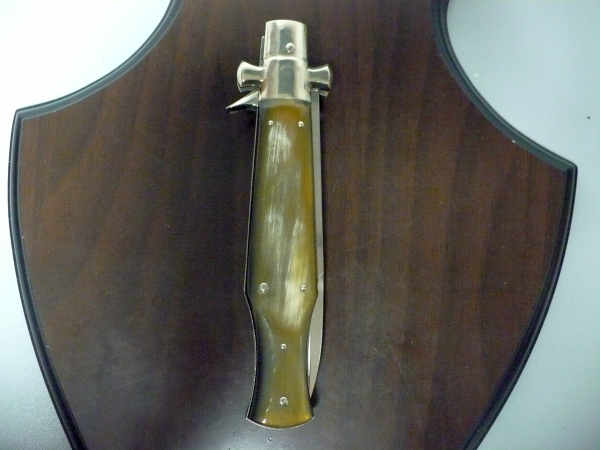 Black Widow  A.G.A. Campolin - italian stiletto 28 cm con guardia a croce maltese - bufalo chiaro