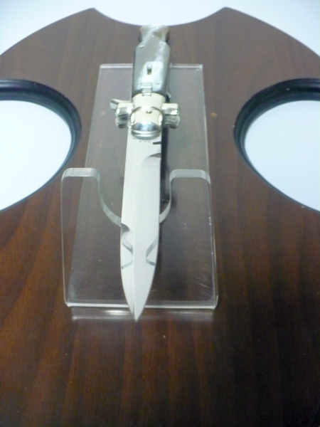 Black Widow  A.G.A. Campolin - italian stiletto 28 cm con guardia a croce maltese - bufalo chiaro