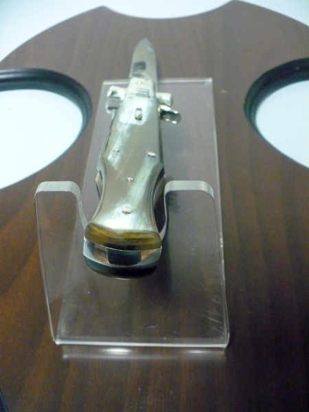 Black Widow  A.G.A. Campolin - italian stiletto 28 cm con guardia a croce maltese - bufalo chiaro