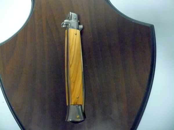 Frank Beltrame-28cm- coltello a scatto - pugnale -legno di olive / olive wood- modello FB 28/94C