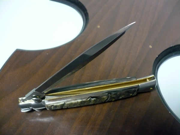 Frank Beltrame , italian stiletto - 28 cm , corno di ariete - lama dagger , modello FB 28/89D - 1