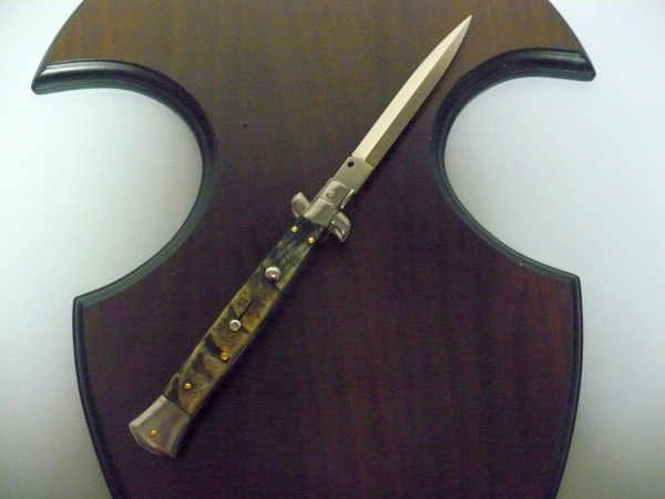 Frank Beltrame , italian stiletto - 28 cm , corno di ariete - lama dagger , modello FB 28/89D - 1