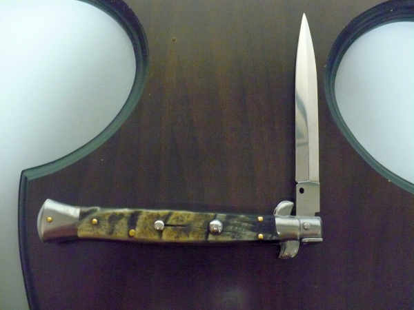 Frank Beltrame , italian stiletto - 28 cm , corno di ariete - lama dagger , modello FB 28/89D - 1