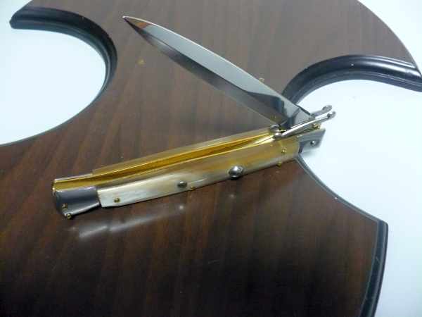 Swinguard Frank Beltrame - italian stiletto 28 cm -bufalo chiaro , lama dagger -FB 550/48D - 10