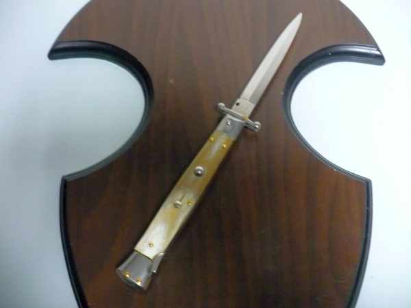 Swinguard Frank Beltrame - italian stiletto 28 cm -bufalo chiaro , lama dagger -FB 550/48D - 10