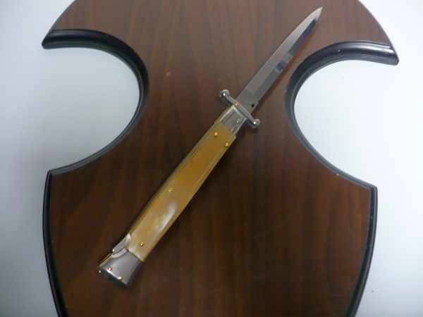 Swinguard Frank Beltrame - italian stiletto 28 cm -bufalo chiaro , lama dagger -FB 550/48D - 10