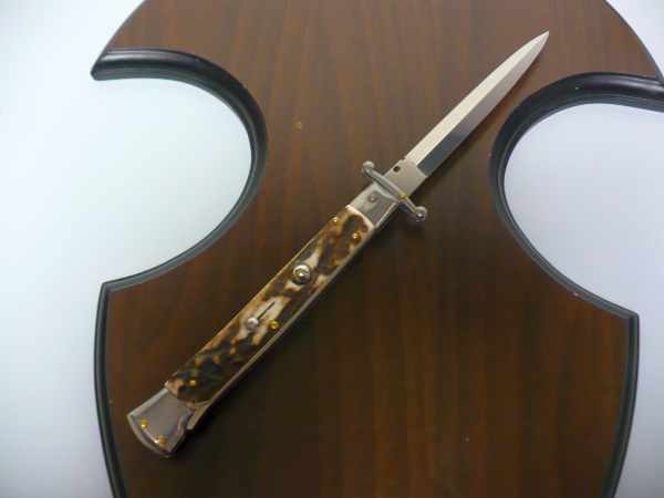 Swinguard Frank Beltrame - italian stiletto 28 cm -corno di cervo / deer horn -  FB 550/63D - 6