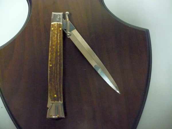 Swinguard Frank Beltrame - italian stiletto 28 cm -corno di cervo / deer horn -  FB 550/63D - 7