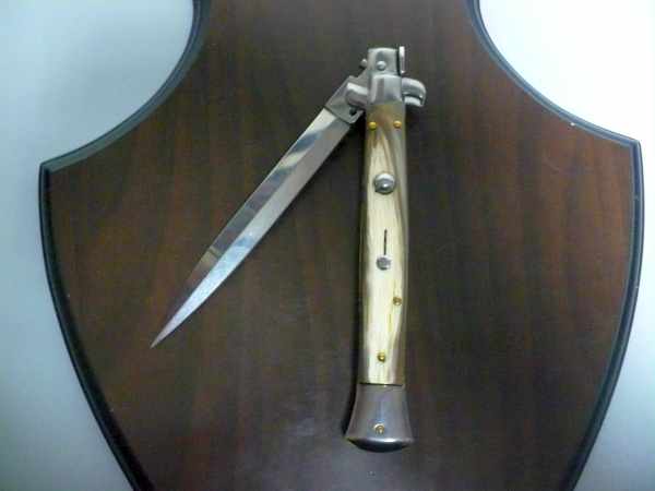 FRANK BELTRAME -italian stiletto 28 cm corno di bufalo ZEBU indiano - dagger - modello FB 28/48D-4