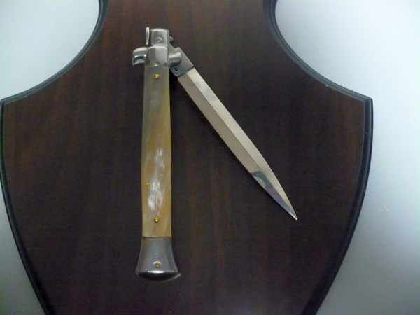 FRANK BELTRAME -italian stiletto 28 cm corno di bufalo ZEBU indiano - dagger - modello FB 28/48D-4