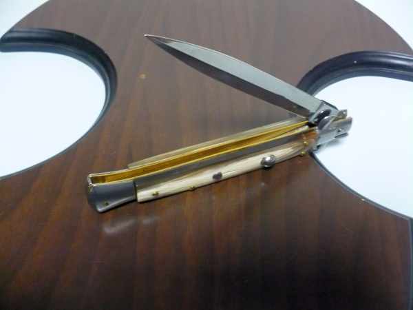 FRANK BELTRAME -italian stiletto 28 cm corno di bufalo ZEBU indiano - dagger - modello FB 28/48D-4