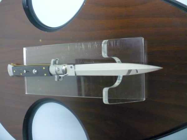 Frank Beltrame , italian stiletto , pugnale - 28 cm , corno di bufalo scuro, dagger , modello FB 28/58D - 20