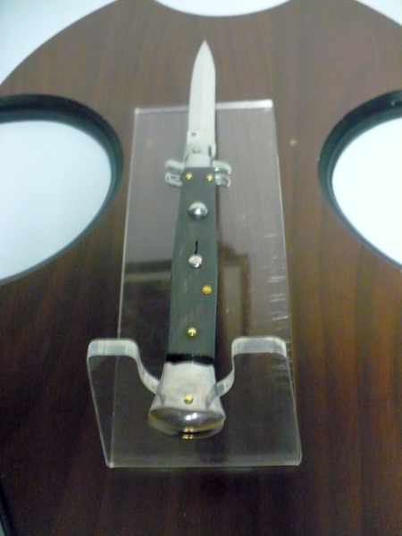 Frank Beltrame , italian stiletto , pugnale - 28 cm , corno di bufalo scuro, dagger , modello FB 28/58D - 20