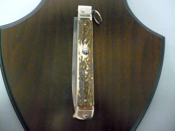 Famiglia Spadon - stiletto  falcon /28 - corno di cervo / deer horn - lama a swedge vecchio stile - 8