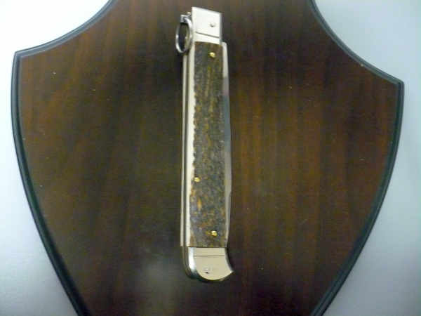 Famiglia Spadon - stiletto  falcon /28 - corno di cervo / deer horn - lama a swedge vecchio stile - 8