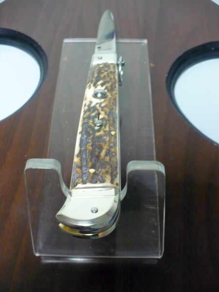 Famiglia Spadon - stiletto  falcon /28 - corno di cervo / deer horn - lama a swedge vecchio stile - 8