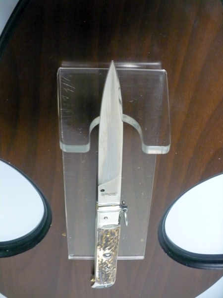 Famiglia Spadon - stiletto  falcon /28 - corno di cervo / deer horn - lama a swedge vecchio stile - 8