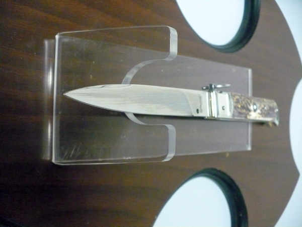 Famiglia Spadon - stiletto  falcon /28 - corno di cervo / deer horn - lama a swedge vecchio stile - 8