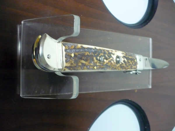Famiglia Spadon - stiletto  falcon /28 - corno di cervo / deer horn - lama a swedge vecchio stile - 8