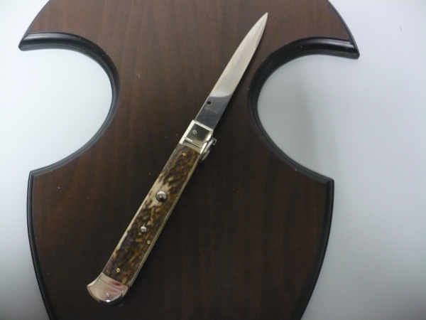 Famiglia Spadon - stiletto  falcon /28 - corno di cervo / deer horn - lama a swedge vecchio stile - 8