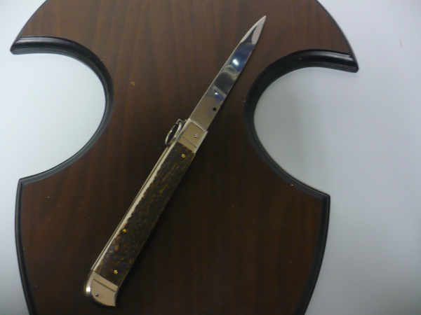 Famiglia Spadon - stiletto  falcon /28 - corno di cervo / deer horn - lama a swedge vecchio stile - 8