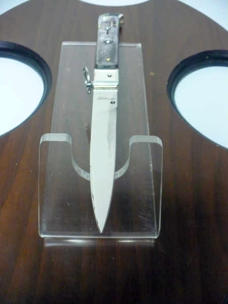 Famiglia Spadon - stiletto  falcon /28 - bufalo brasiliano - lama a swedge vecchio stile - 12