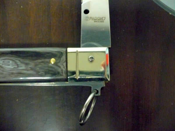 Famiglia Spadon - stiletto  falcon /28 - bufalo brasiliano - lama a swedge vecchio stile - 12