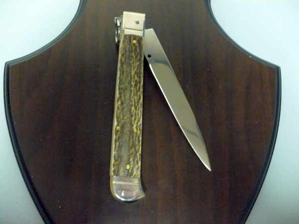 Famiglia Spadon - stiletto  falcon /28 - corno di cervo / deer horn - lama a swedge vecchio stile - 7