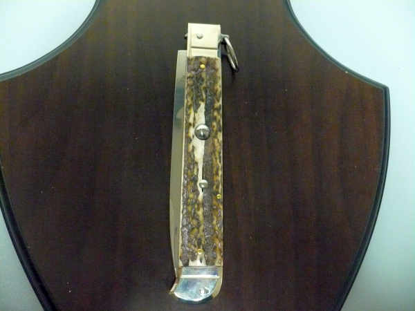 Famiglia Spadon - stiletto  falcon /28 - corno di cervo / deer horn - lama a swedge vecchio stile - 7