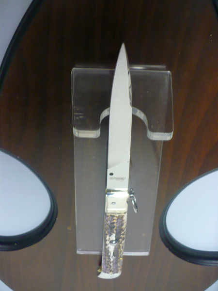 Famiglia Spadon - stiletto  falcon /28 - corno di cervo / deer horn - lama a swedge vecchio stile - 7