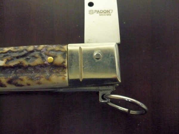 Famiglia Spadon - stiletto  falcon /28 - corno di cervo / deer horn - lama a swedge vecchio stile - 7