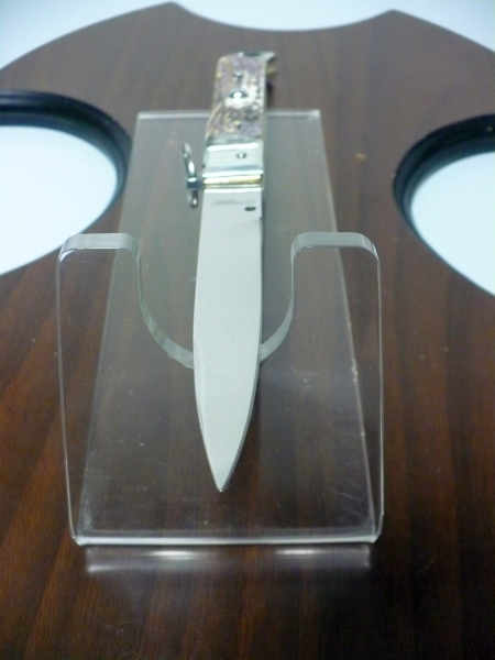 Famiglia Spadon - stiletto  falcon /28 - corno di cervo / deer horn - lama a swedge vecchio stile - 9